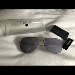Quay x Desi Perkins High Key Rimless Sunglasses